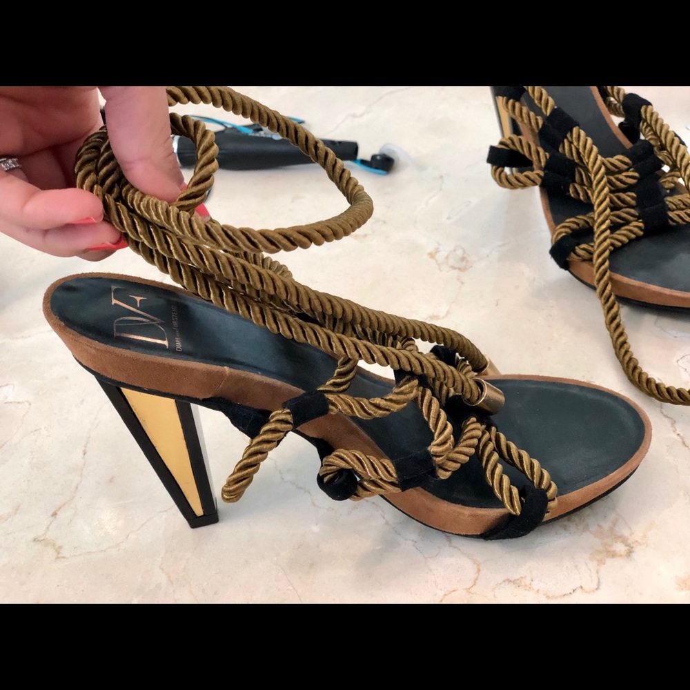 DVF Ankle Wrap Sandals